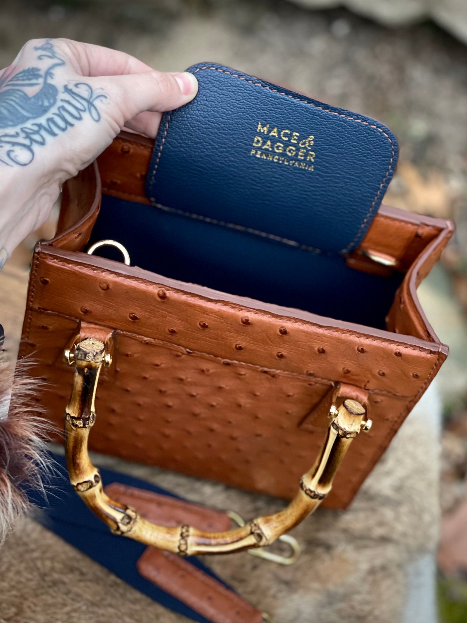 Ostrich Mini Luxury Tote – Mace & Dagger Tattoo Parlor
