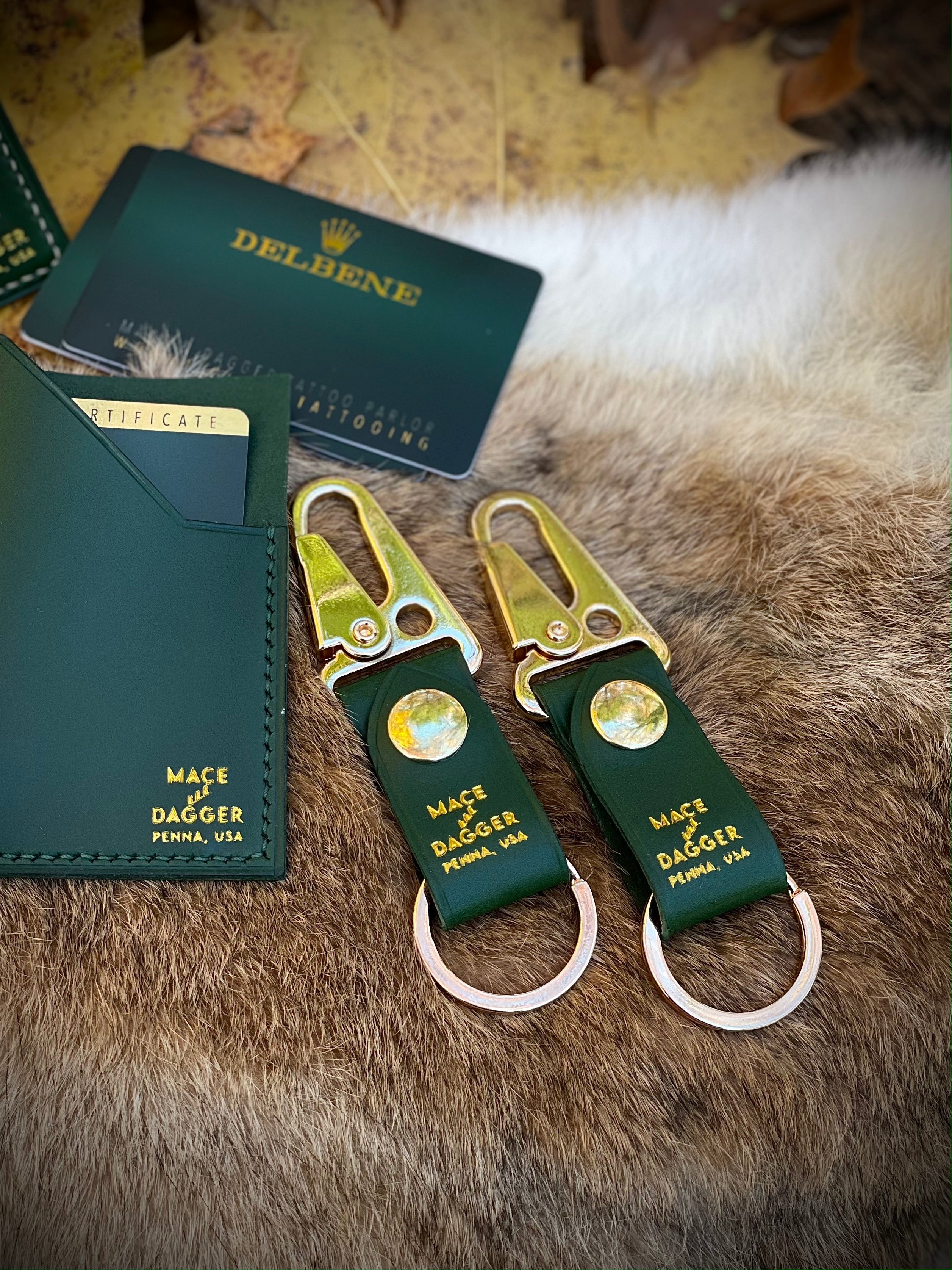 Green Keychain – Mace & Dagger Tattoo Parlor